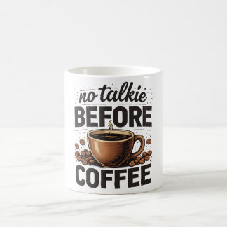 Caneca De Café No Talkie Before Coffee – Funny Retro Coffee Lover