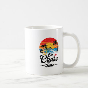 Caneca De Café No tempo de cruzeiro coqueiro gráfico férias de ve