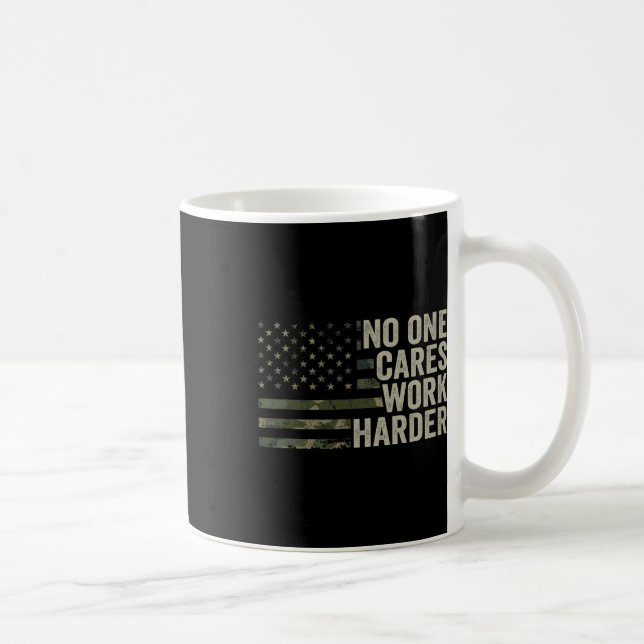 Caneca De Café Nobody Cares Work Harder - Motivational Workout Gy (Direita)