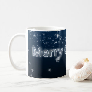 Caneca De Café Nobre Flocos de Neve Feliz de Natal