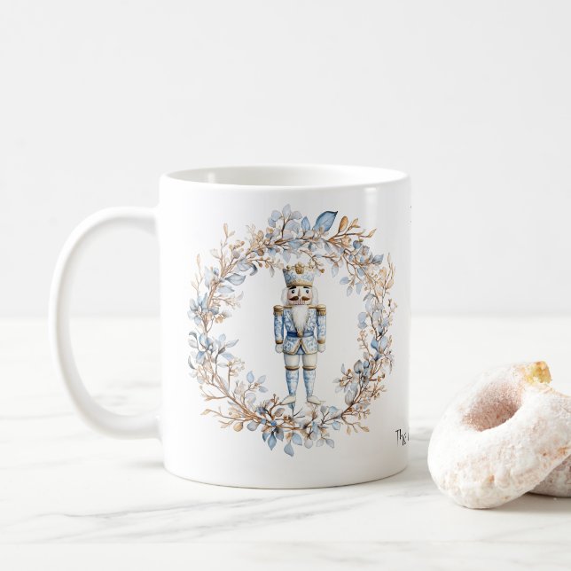 Caneca De Café Nocraqueiro de Natal Watercolor (Com Donut)