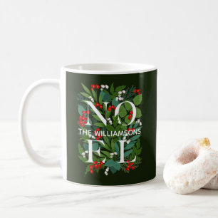 Caneca De Café NOEL - Nome da família personalizada Natal
