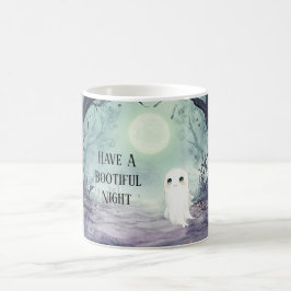 Caneca De Café Noite Bootiful Fantasma da Lua Cheia Halloween
