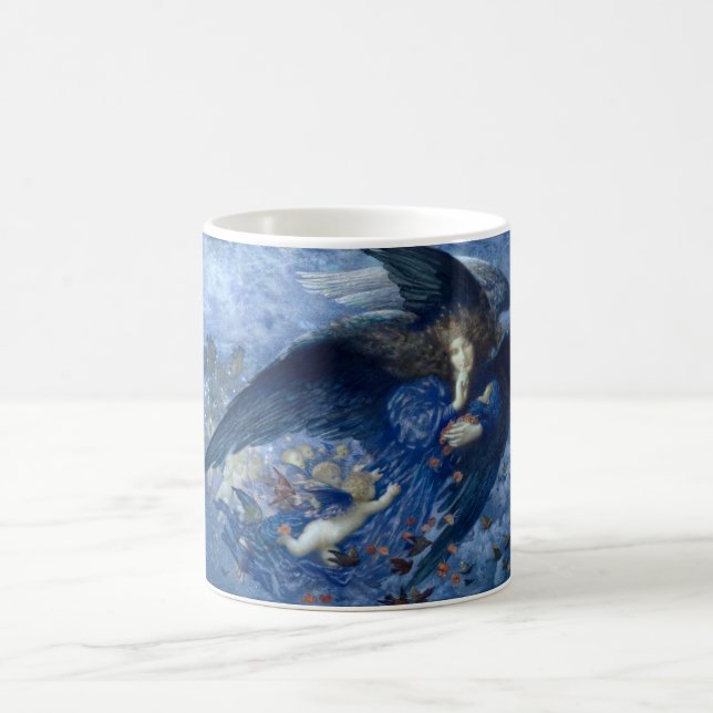 Caneca De Café Noite com seu trem de estrelas (Angel com Cherubs) (Centro)