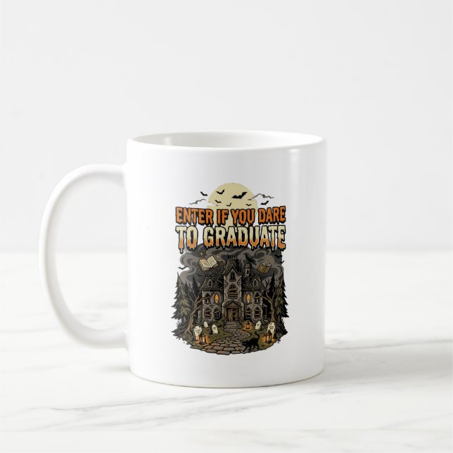 Caneca De Café Noite da Academia Assombrada de Halloween (Esquerda)