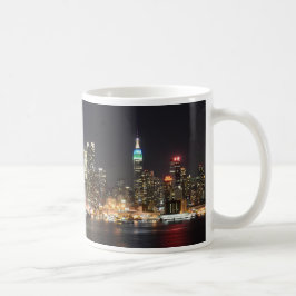 Caneca De Café Noite da skyline de Manhattan New York