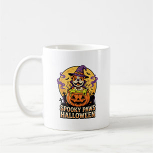 Caneca De Café Noite de Abóbora do Bulldog de Halloween