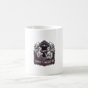 Caneca De Café Noite de Gôlos em Vinho Assombrado Tarot Festa de 