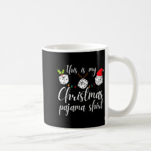 Caneca De Café Noite de Jogo de Dados de Pijama de Natal Bunco