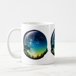 Caneca De Café Noite de Lua Silhouette