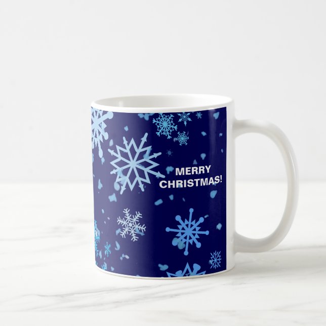 Caneca De Café Noite de Natal em queda de neve (Direita)