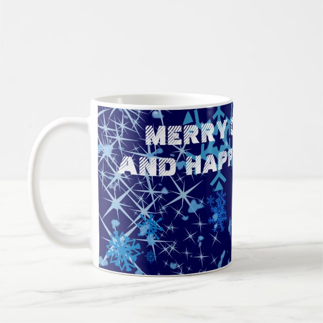 Caneca De Café Noite de Natal em queda de neve (Esquerda)