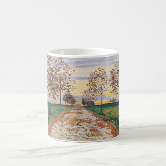 Caneca De Café Noite de Outono (por Ferdinand Hodler) (Centro)