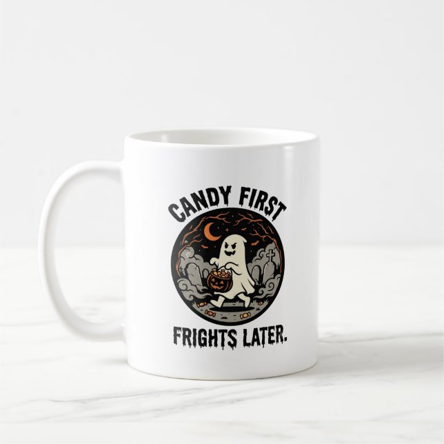 Caneca De Café Noite de Terror de Doces de Halloween (Esquerda)