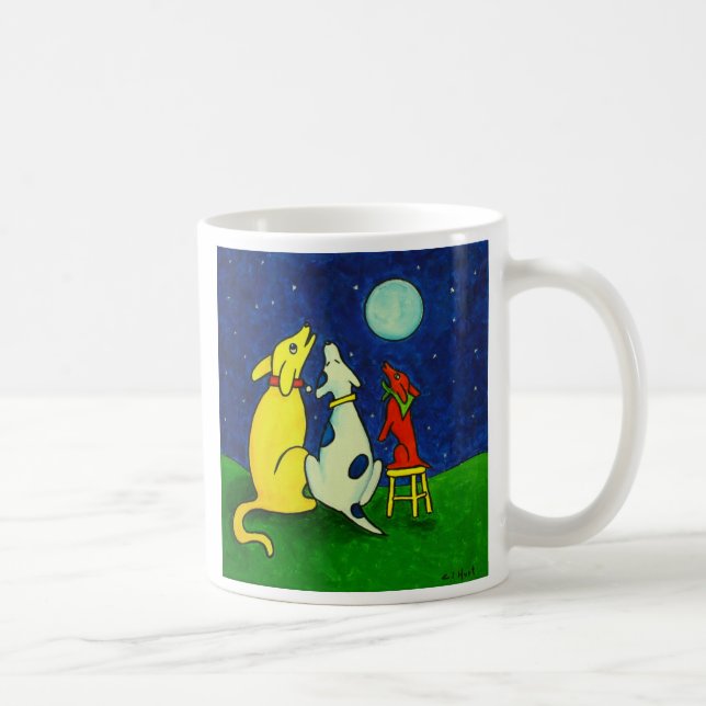 Caneca De Café Noite de três cães… a caneca, não banda (Direita)
