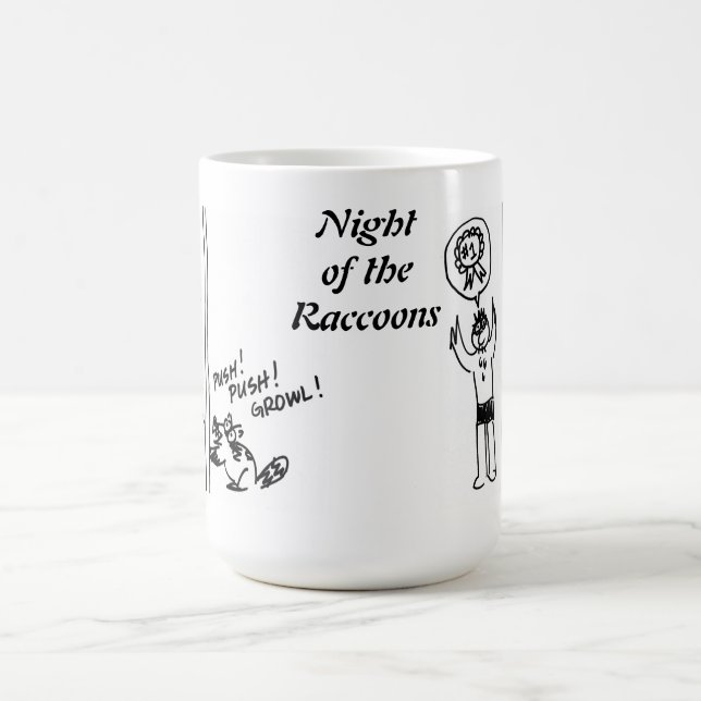 Caneca De Café Noite dos guaxinins: Triumph do Sr. O (Centro)