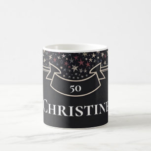 Caneca De Café Noite estelar personalizada - Nome e idade persona