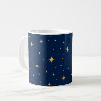 Caneca de Café Noite Estrelada Azul Presente de As
