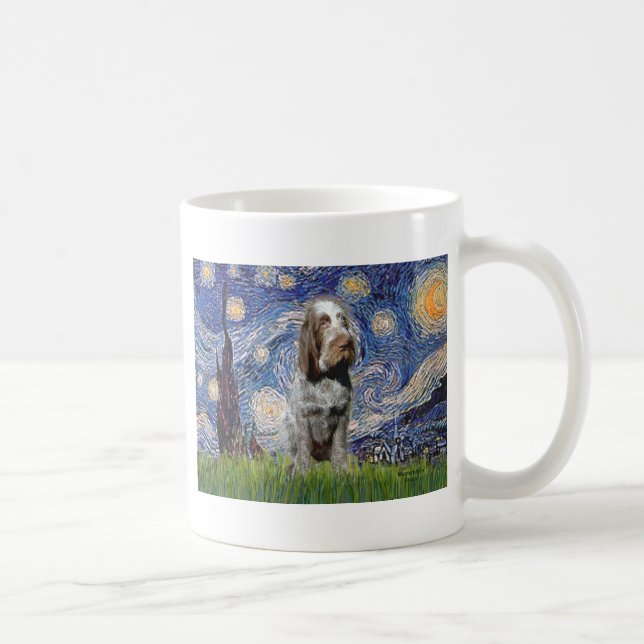 Caneca De Café Noite Estrelada - Spinone Italiano (ruão) (Direita)