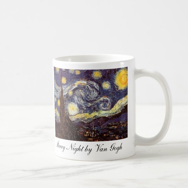 Caneca De Café Noite estrelado por Van Gogh (Direita)