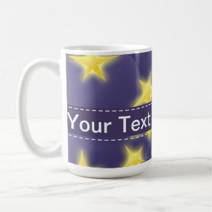 Caneca De Café Noite estrelado roxa; Teste padrão de estrelas