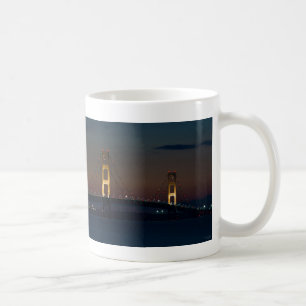 Caneca De Café Noite Na Ponte Mackinac Coffee Mug