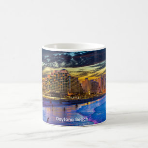Caneca De Café Noite na Praia de Daytona