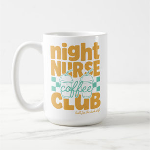 Caneca De Café Noite Retro Enfermeira Clube de Café Fofa RE