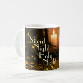 Caneca De Café "Noite Sagrada e Silenciosa" Amo Carol de Natal