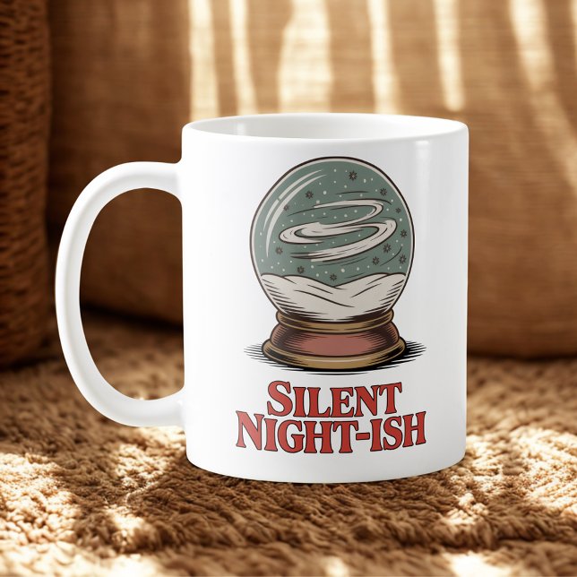Caneca De Café Noite Silenciosa-ish | Caos de Natal com Vibes Cal (Criador carregado)