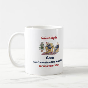 Caneca De Café Noite Silenciosa Personalizada Corredor Divertido