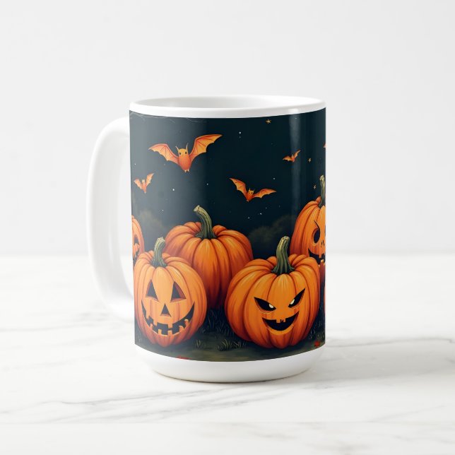 Caneca De Café Noite Spooky (Frente Esquerda)
