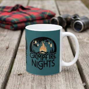 Caneca De Café Noites Aconchegantes ao redor da Fogueira Aventura