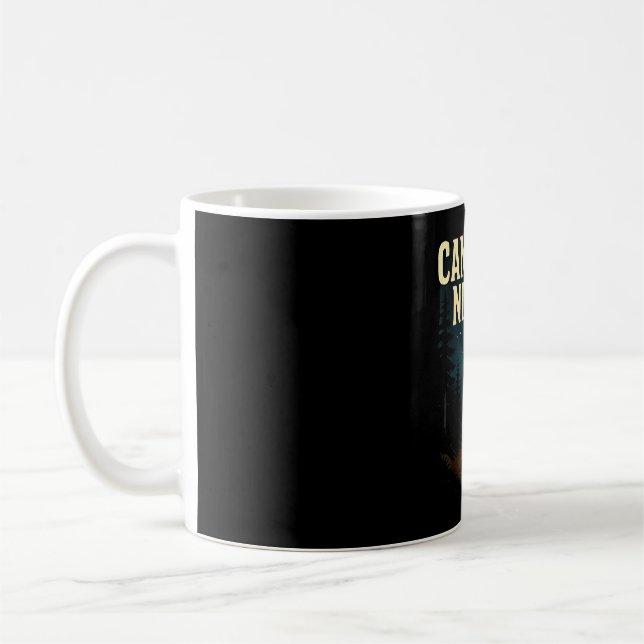 Caneca De Café Noites de fogueira acampando floresta montanhas  (Esquerda)