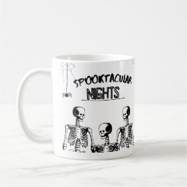 Caneca De Café Noites de Spooktacular Feliz Halloween Céu engraça