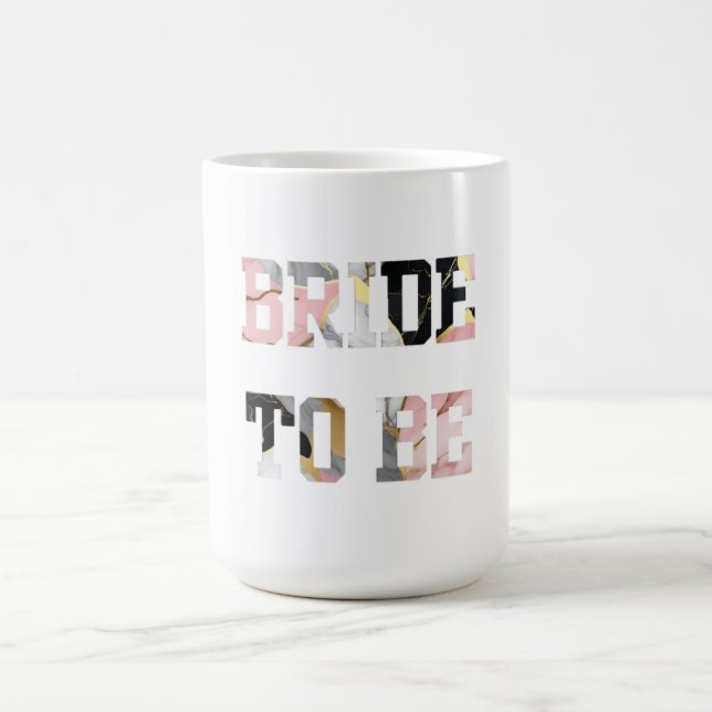 Caneca De Café Noiva a Ser de Mármore Rosa e Dourado (Centro)
