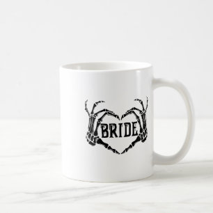 Caneca De Café Noiva Assustadora Esqueleto Mãos Engajamento Casam