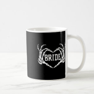 Caneca De Café Noiva Assustadora Esqueleto Mãos Halloween Noivado