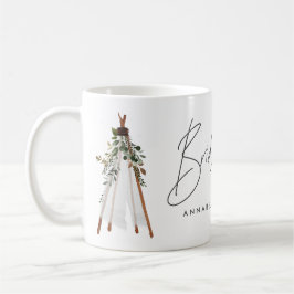 Caneca De Café Noiva boêmica para ser uma contemporânea botânica