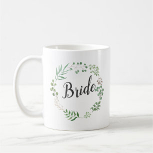 Caneca De Café Noiva botânica das hortaliças da grinalda da