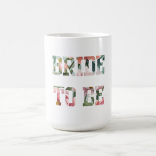 Caneca De Café Noiva com Estampa Floral