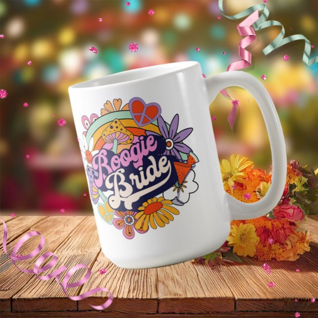 Caneca De Café Noiva da Boogie Groovy dos Anos 70 ID929 (Criador carregado)