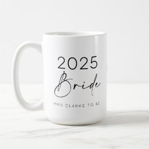 Caneca De Café Noiva de 2025 Chuveiro de Noiva Engajamento