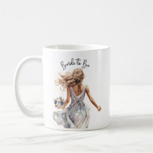 Caneca De Café Noiva De Bela Noiva De Arte De Aquarela