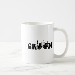 Caneca De Café Noiva de Groom Skeleton Gothic Halloween Bach