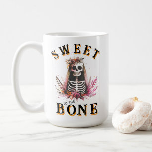Caneca De Café Noiva de Halloween doce ao Osso