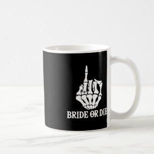 Caneca De Café Noiva de Halloween ou Morra Mão de Esqueleto Despe