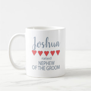 Caneca De Café Noiva e Cortejo de Casamento 5 Coração Sobrinho do