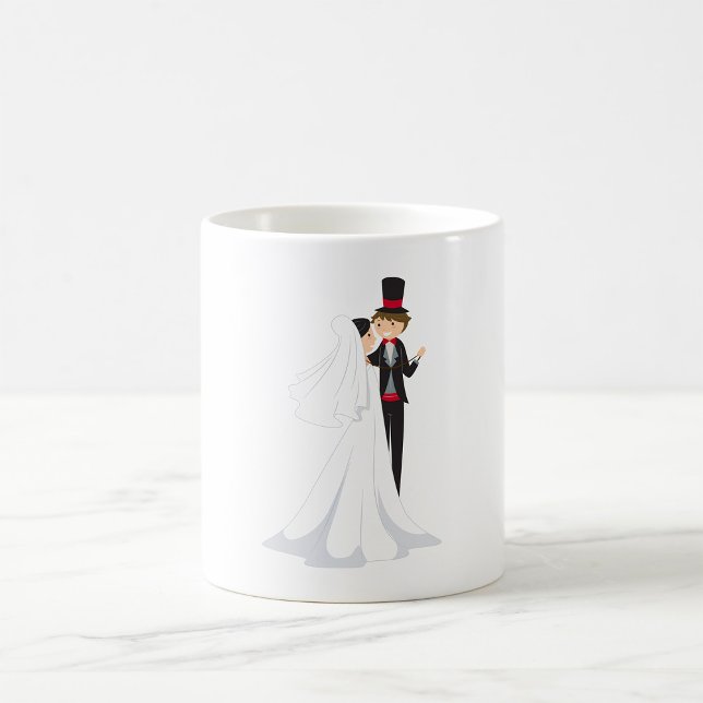 Caneca De Café Noiva e Groom Dançando (Criador carregado)