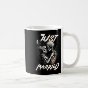 Caneca De Café Noiva e Noivo Esqueleto Casados Noite das Bruxas C